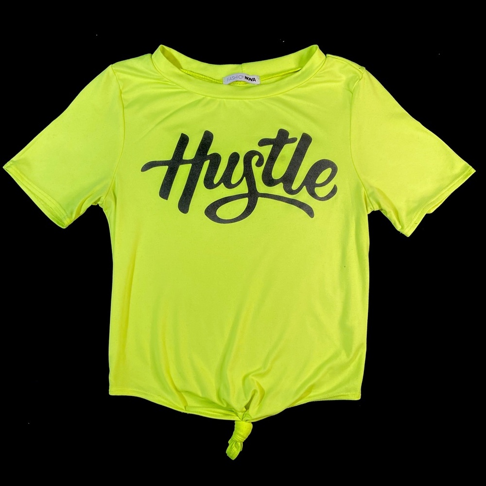 Fashion Nova “Hustle” Crop Top T-Shirt